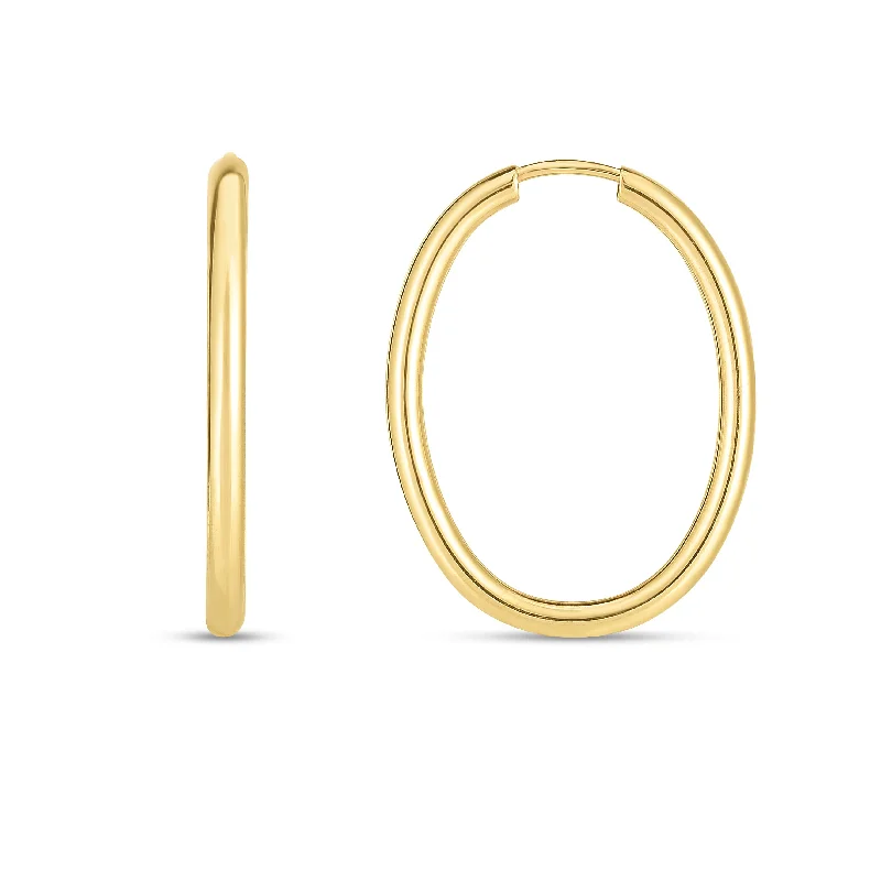 14K Endless Oval Hoop