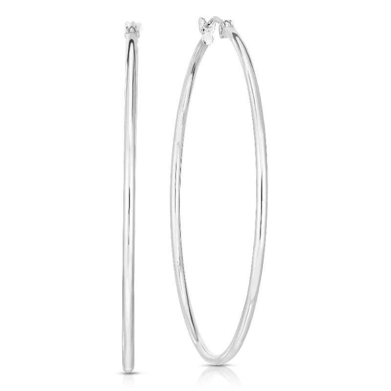 14K Gold 1.5x45mm Hoops