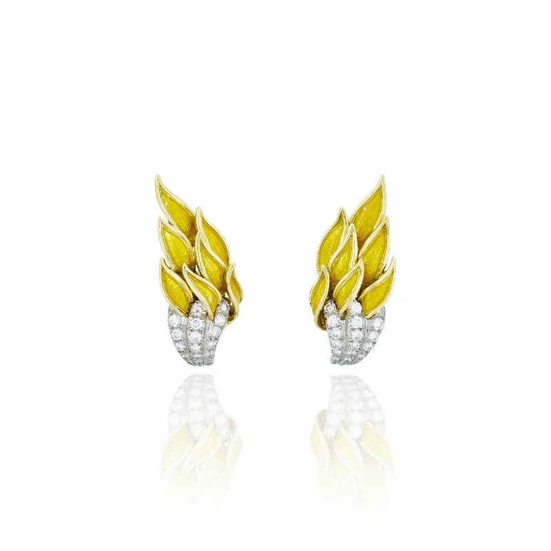 18kt Gold Tiffany & Co. Schlumberger Torch Earrings