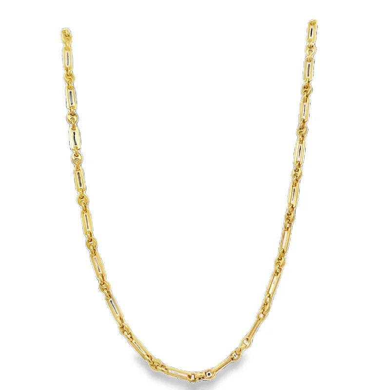 20" Fancy Link Chain in 18k Yellow Gold