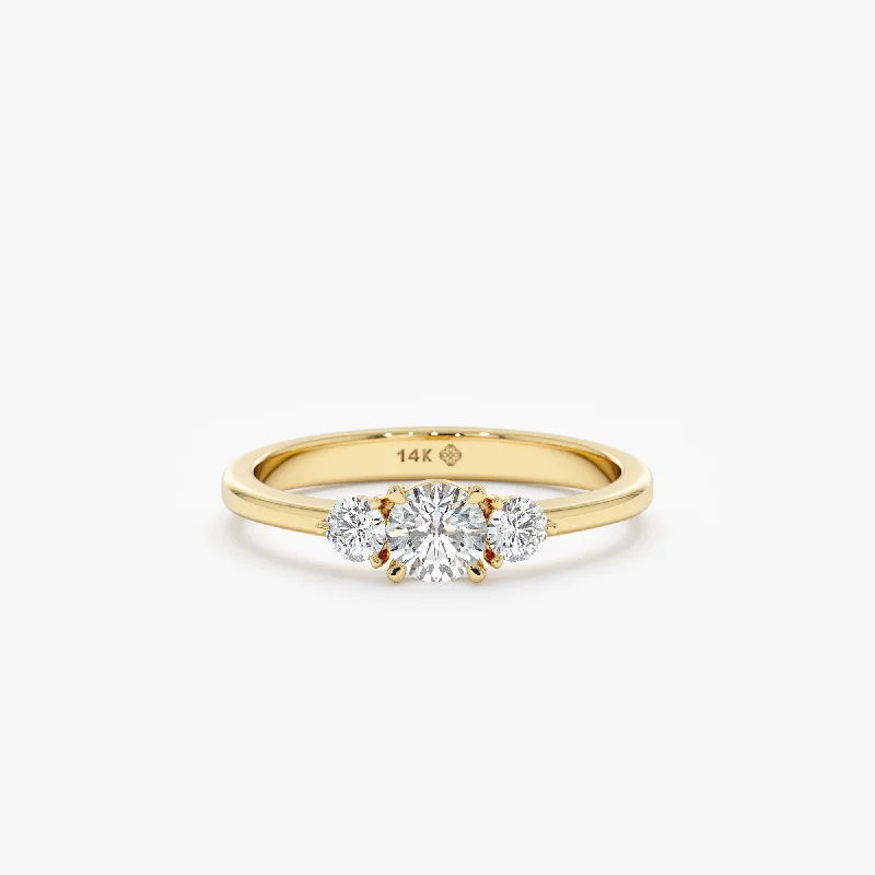 3 Diamond Engagement Ring, Vida