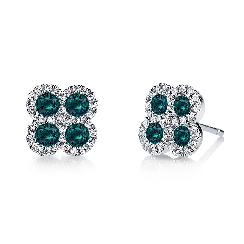 Alexandrite & Diamond Earrings