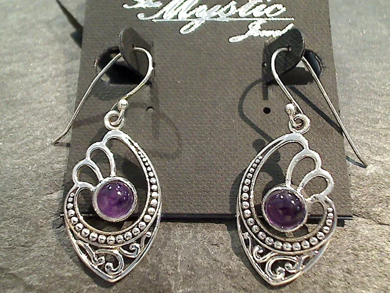 Amethyst, Sterling Silver Earrings