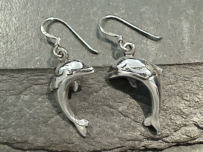 Sterling Silver Dolphin Earrings