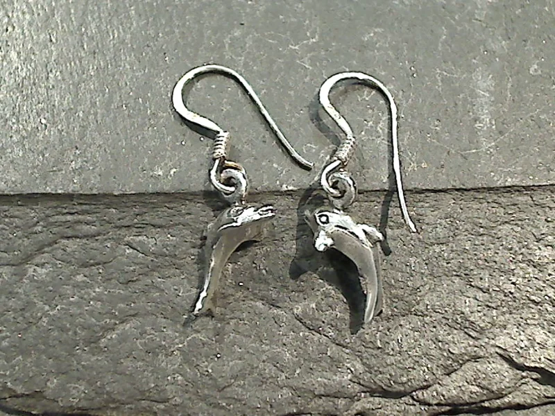 Sterling Silver Tiny Dolphin Earrings