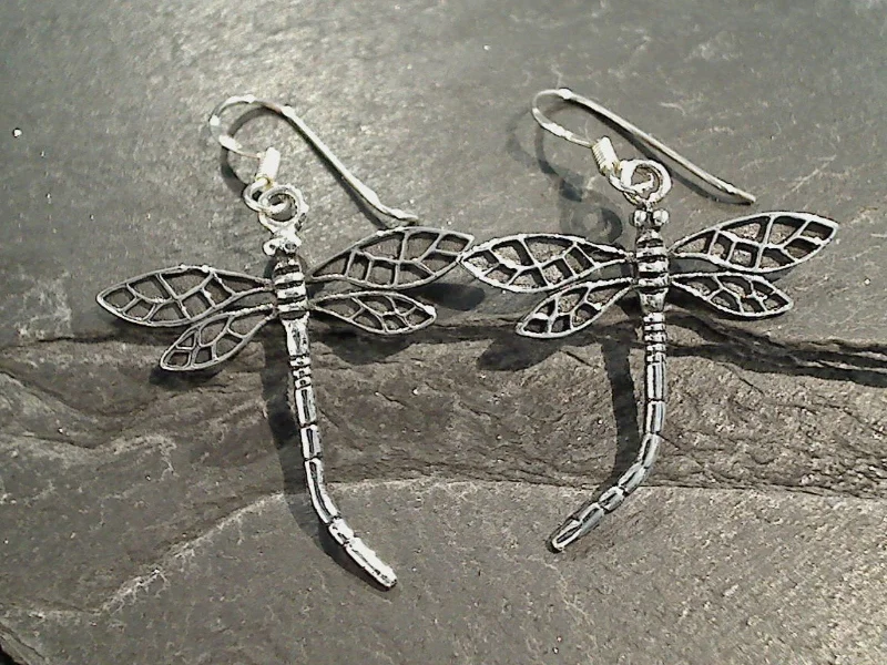 Sterling Silver Dragonfly Earrings