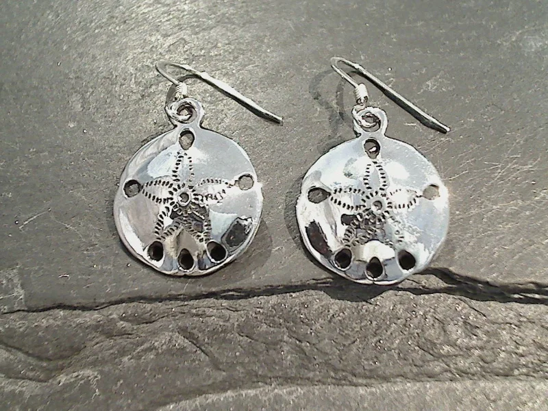 Sterling Silver Sand Dollar Earrings