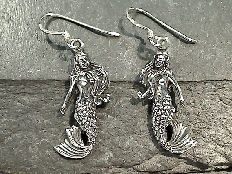 Sterling Silver Mermaid Earrings