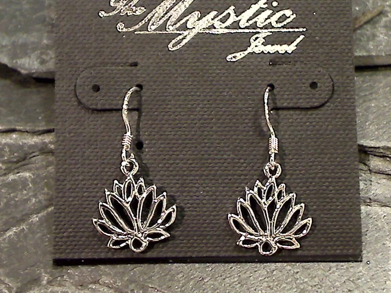 Sterling Silver Lotus Earrings