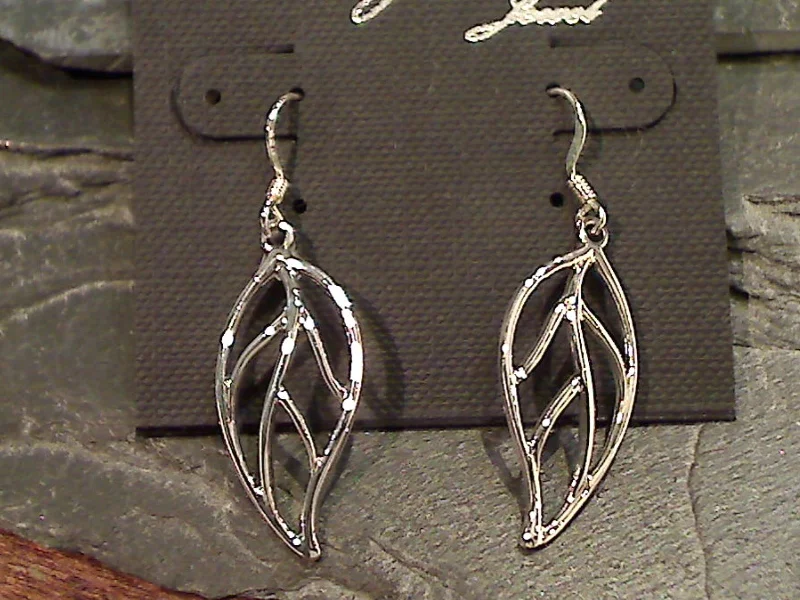 Sterling Silver Leaf Earrings