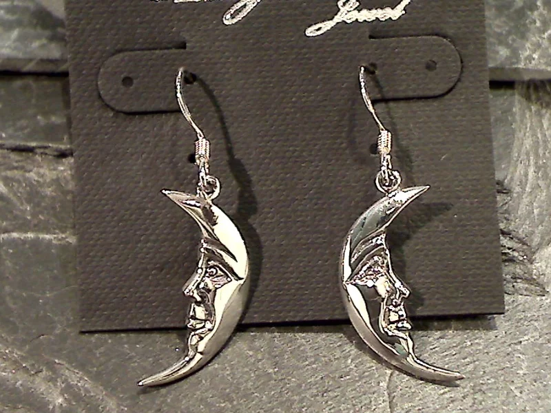 Sterling Silver Moon Earrings