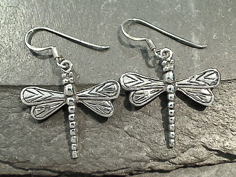 Sterling Silver Dragonfly Earrings