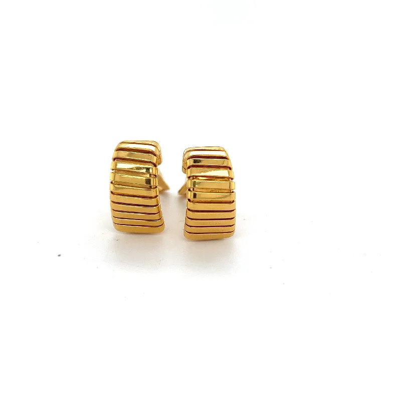 Bulgari Tubogas 18kt Gold Hoop Earrings