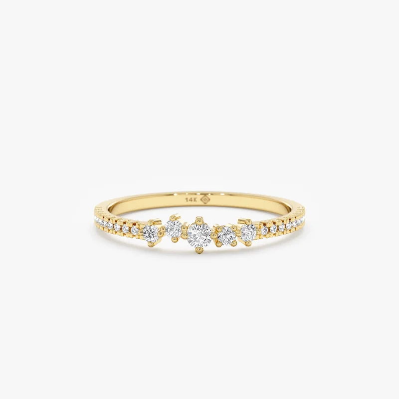 Cluster Diamond Stacking Ring, Lorelai