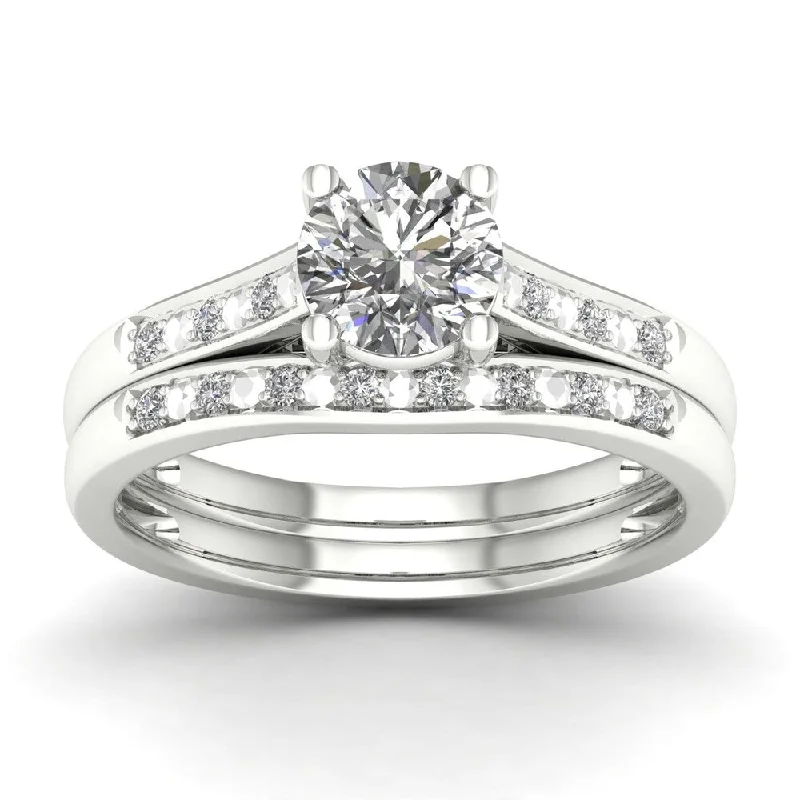 De Couer 1/5ct TDW Diamond Engagement Ring - White