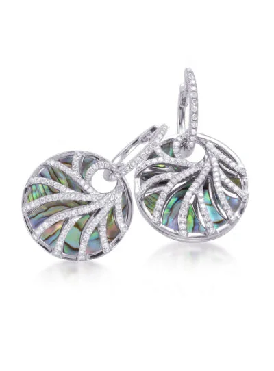 Diamond & Abalone Venus Earrings