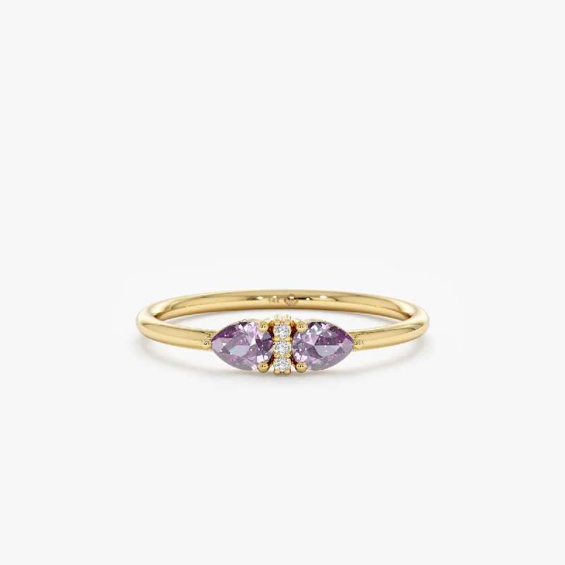 Diamond and Amethyst Art Deco Ring, Miranda