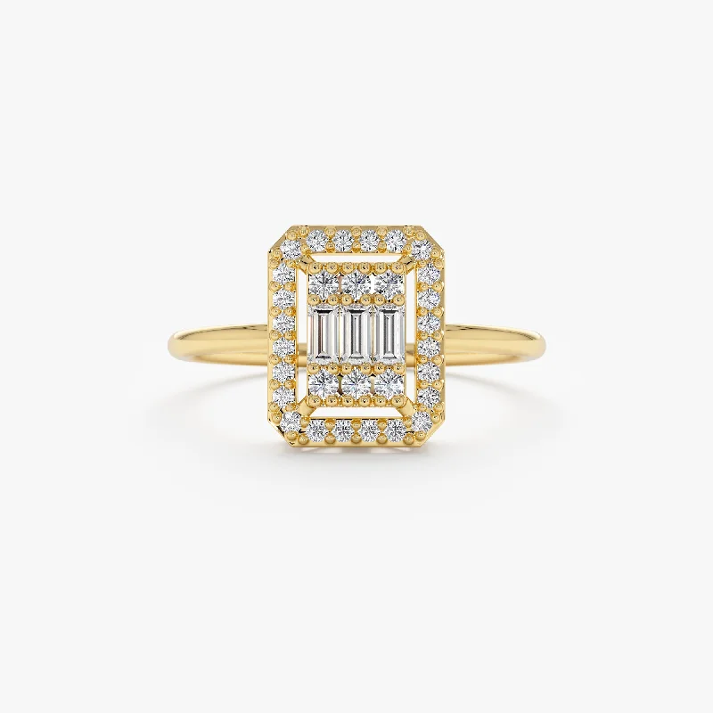 Diamond Engagement Ring In Solid Gold, Sarafina