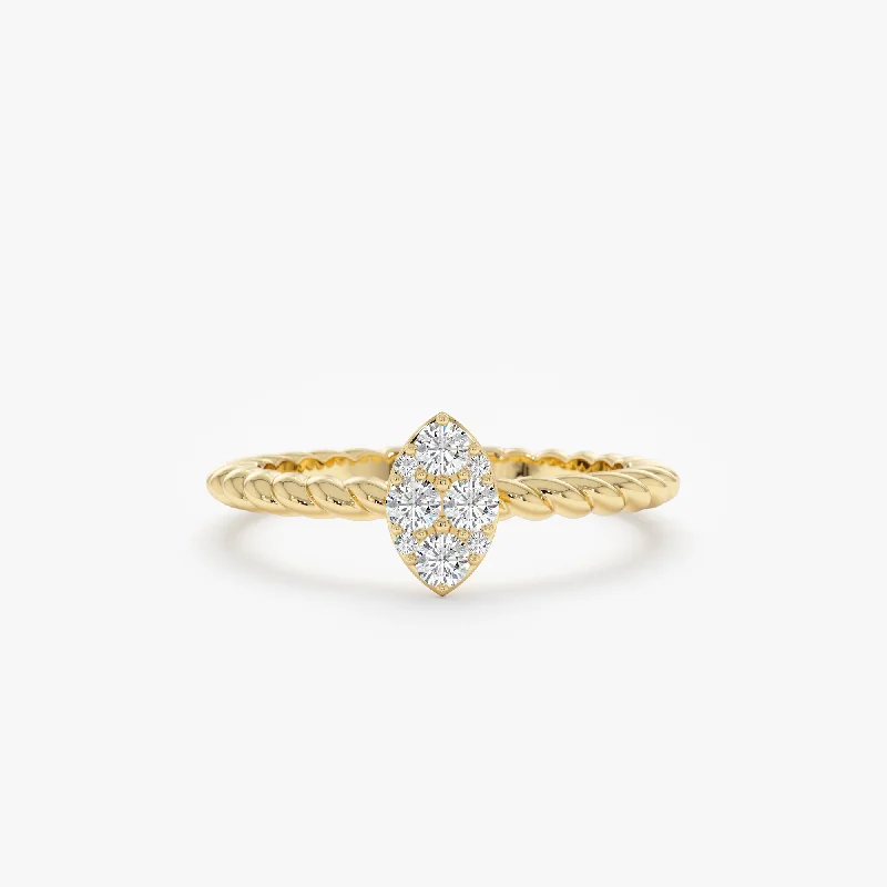 Diamond Paved Marquise Ring, Alani