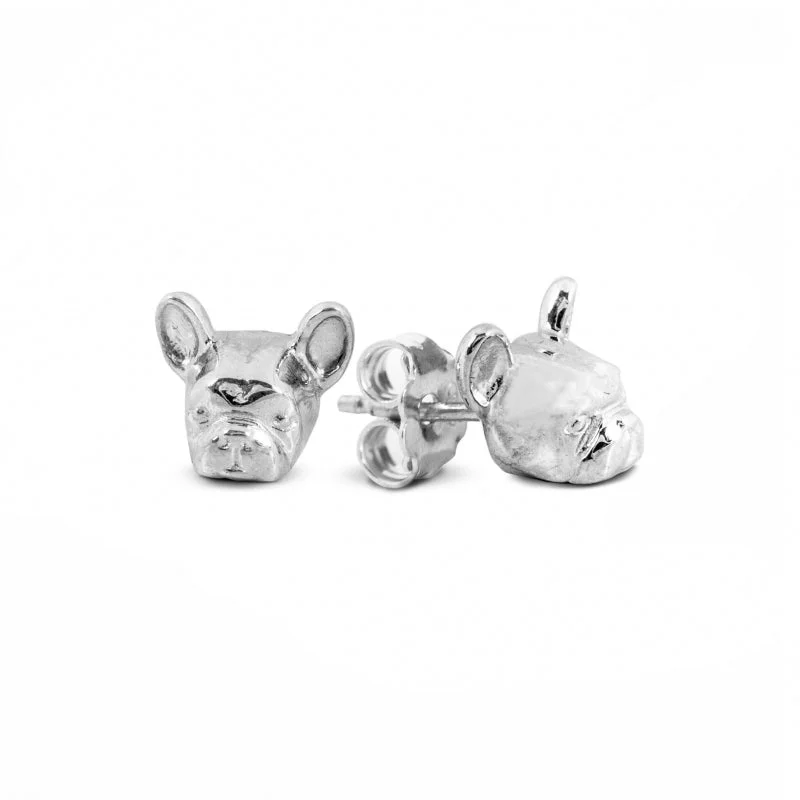 French Bulldog Sterling Silver Earrings