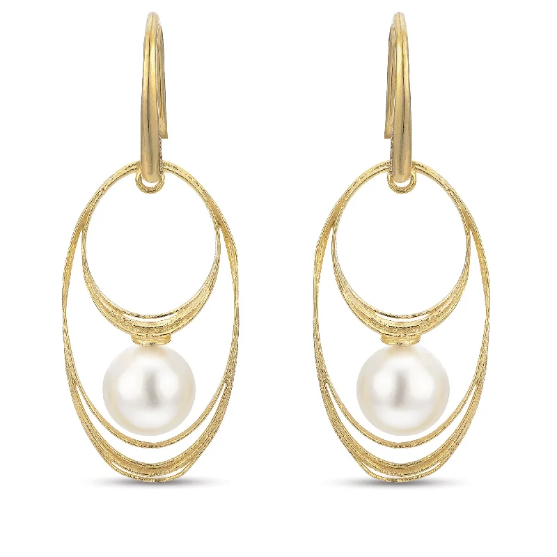 14KT Yellow Gold Freshwater Pearl Earring