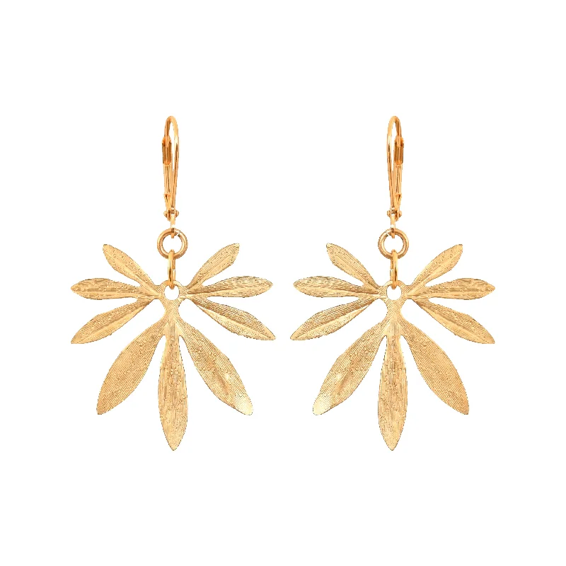 Gold Bambu Earrings