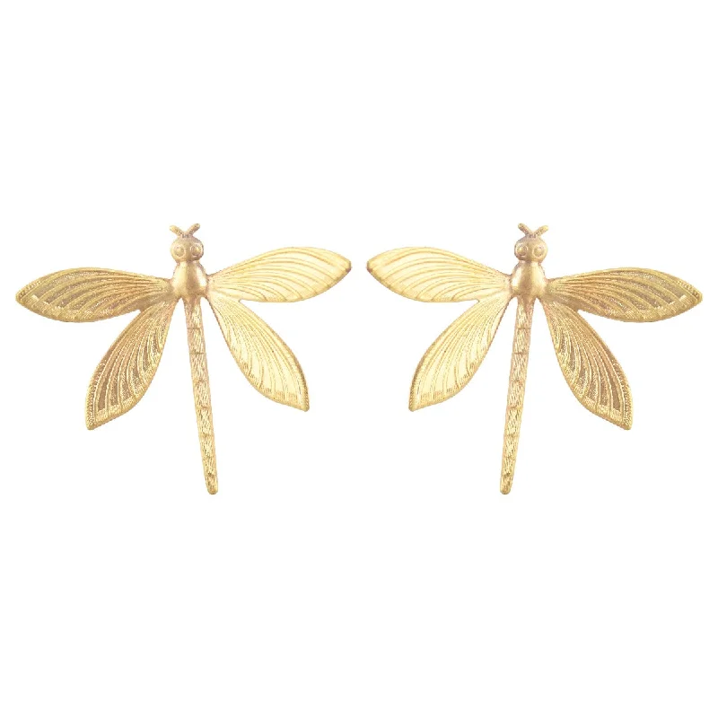 Gold Dragonfly Earrings