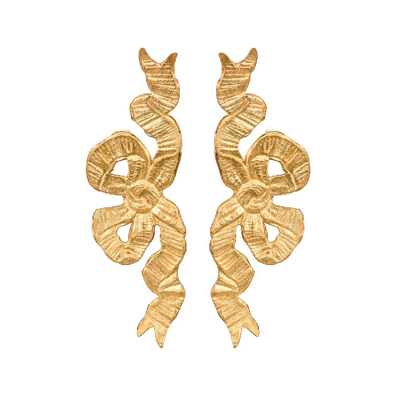 Gold Lisanne Bow Earrings