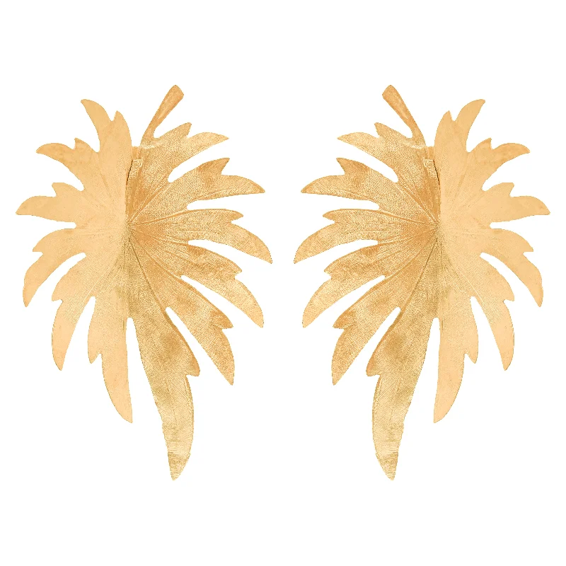 Gold Palm Earrings