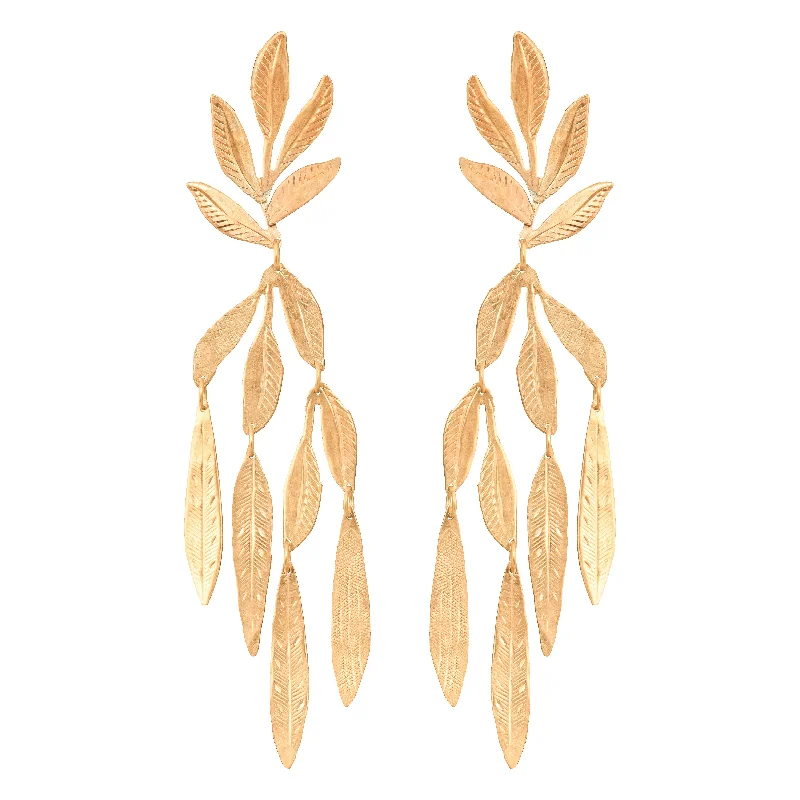 Gold Sea Forest Earrings