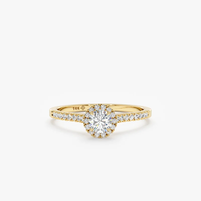 Halo Setting Round Diamond Engagement Ring, Mariah