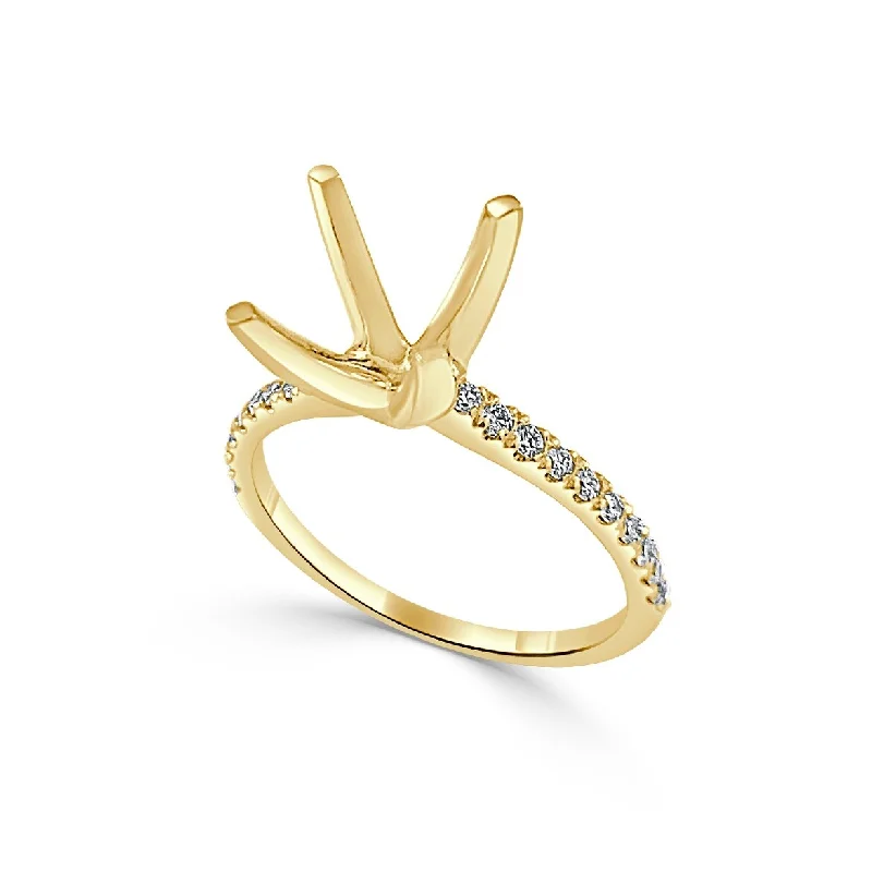 Joelle 14K Gold Diamond Semi Mounting Ring 3/8 ct TDW - Yellow