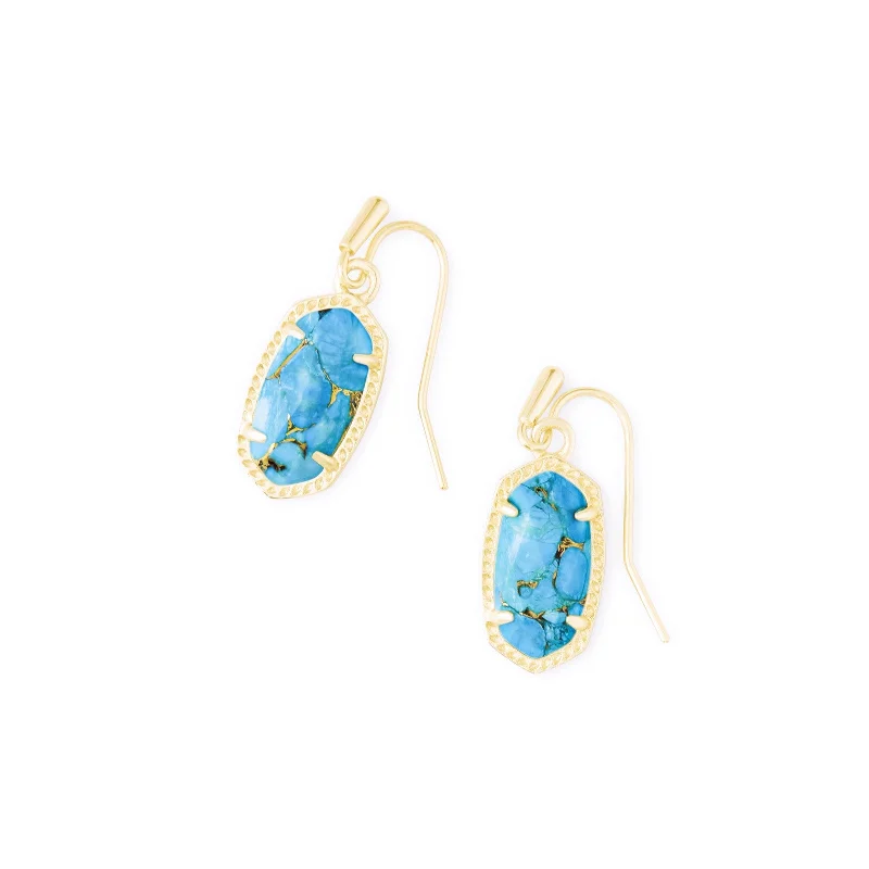 Kendra Scott | Lee Gold Earrings in Bronze Veined Turquoise Magnesite