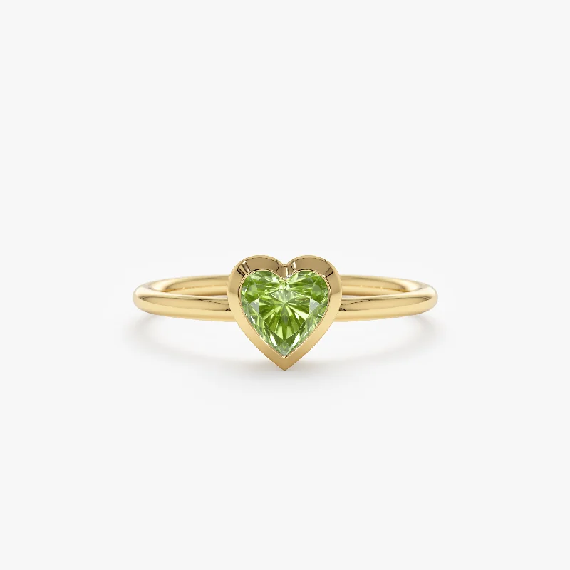 Peridot Heart Ring, Ashly