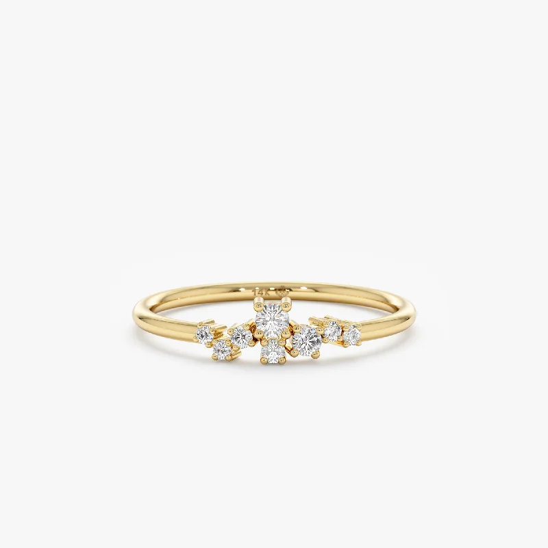 Petite Diamond Cluster Ring, Lorelai