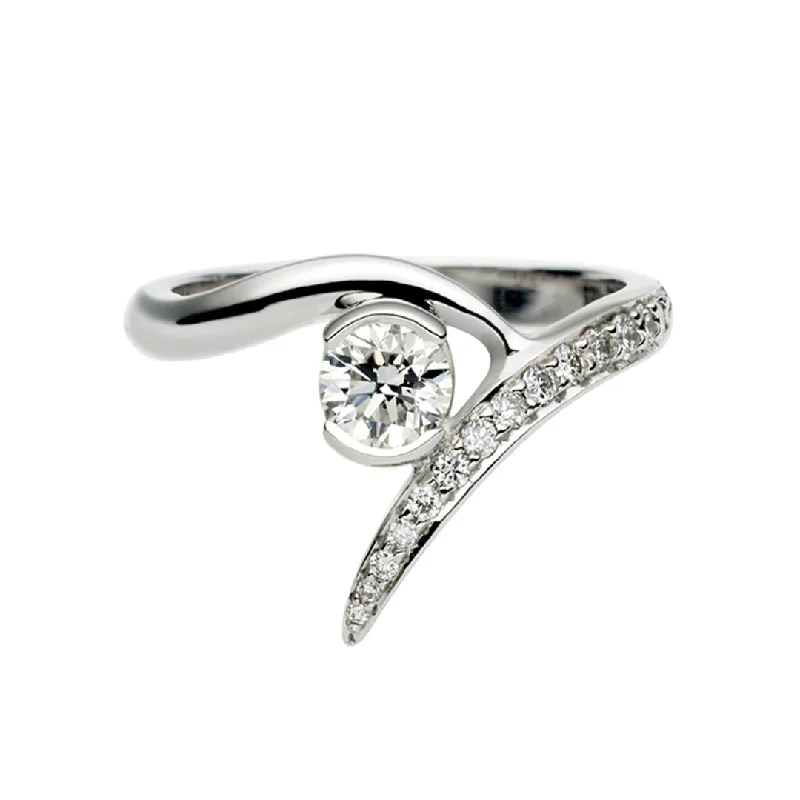 Entwined Ardour50 Engagement Ring - Platinum & 0.65ct Diamond