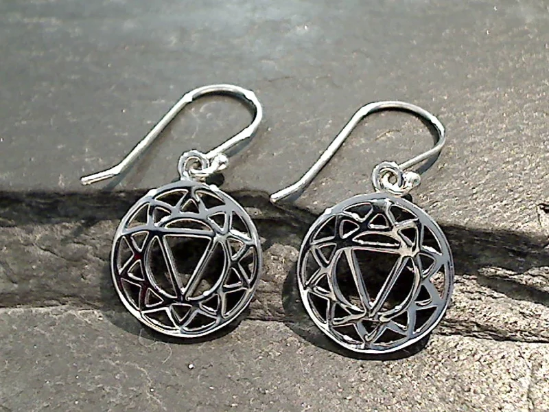 Sterling Silver Solar Plexus Chakra Earrings