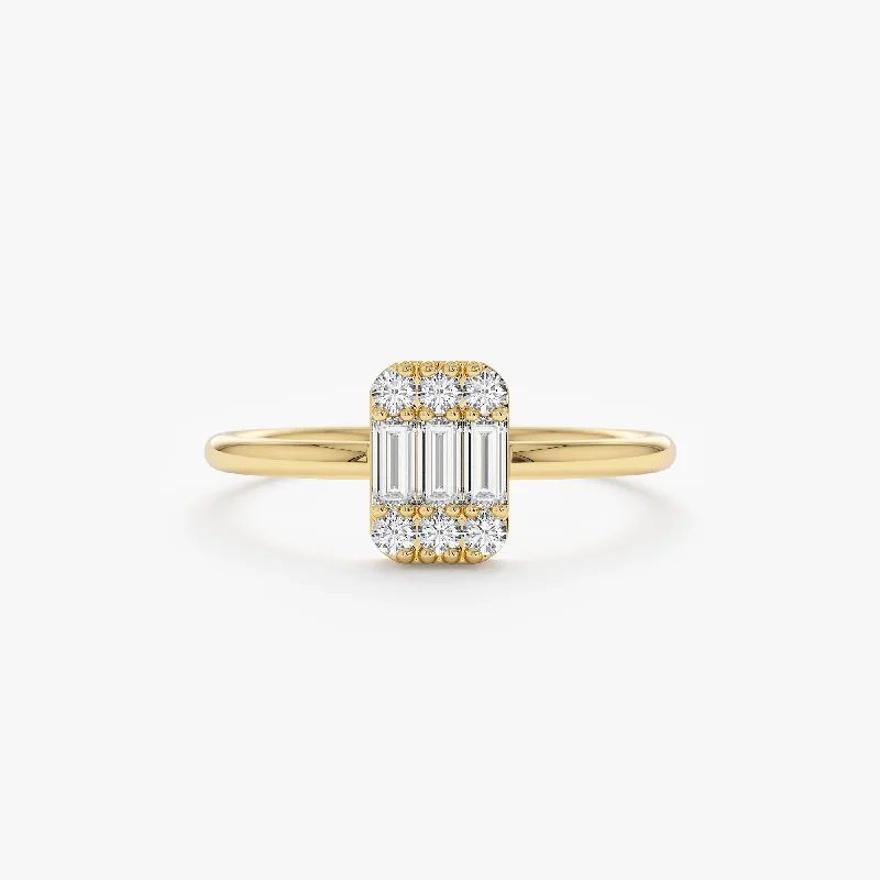 Small Diamond Engagement Ring, Sarafina