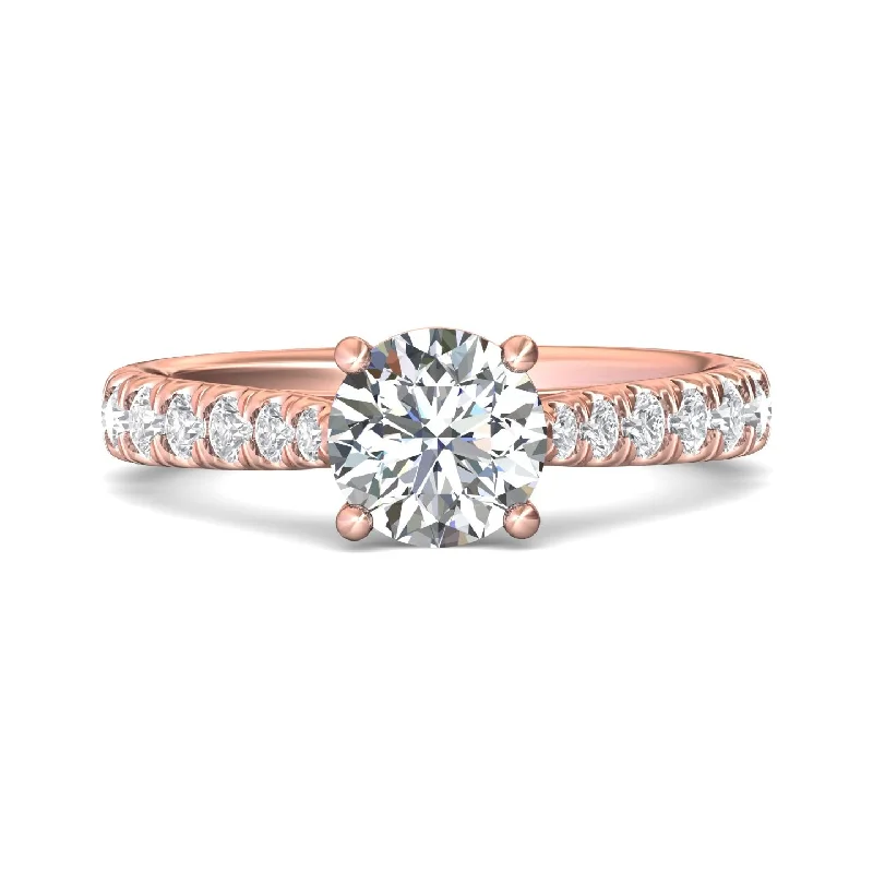 Tapered Side Stone Engagement Ring