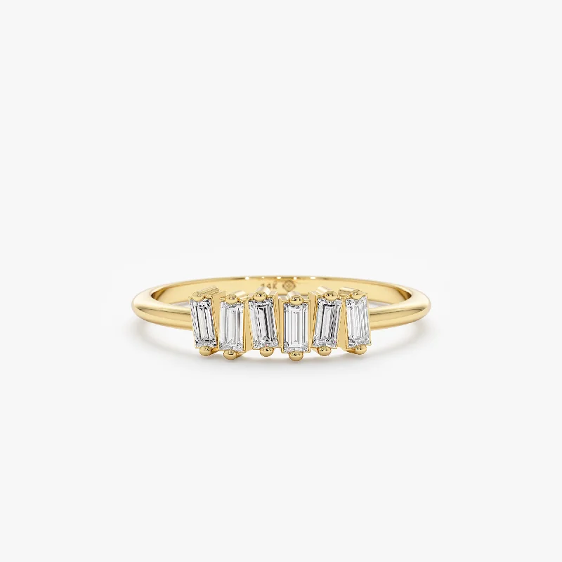 Tilted Diamond Cluster Ring, Helena