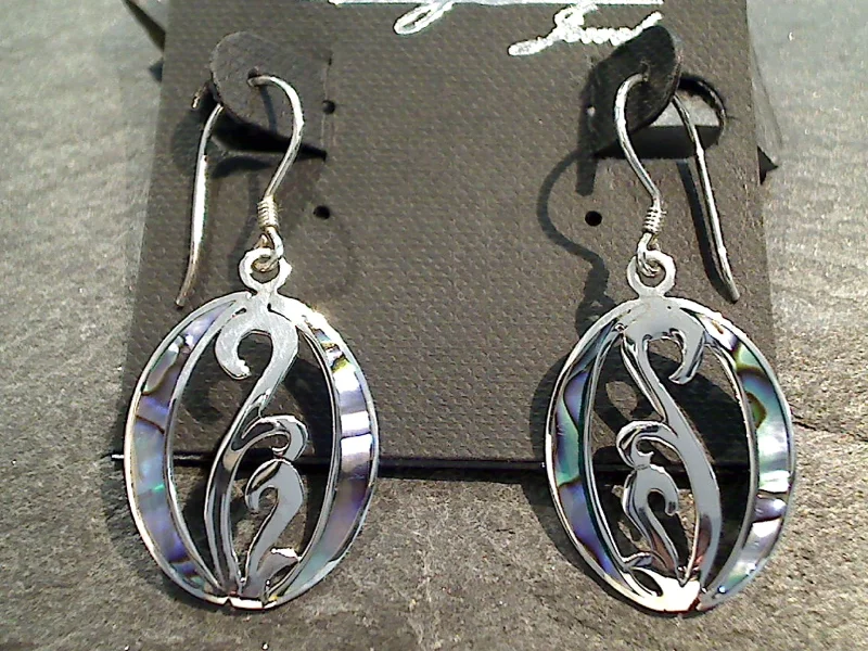 Abalone, Sterling Silver Earrings