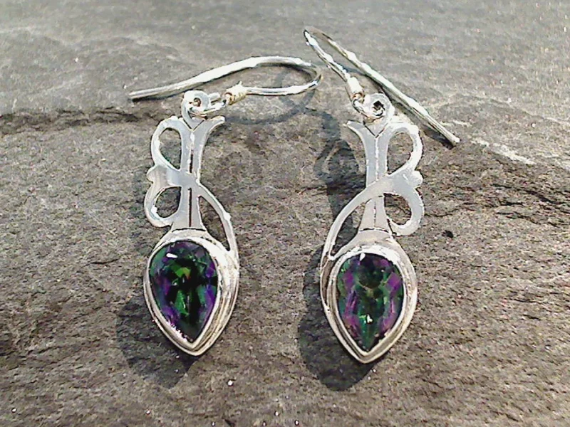 Mystic Topaz, Sterling Silver Earrings