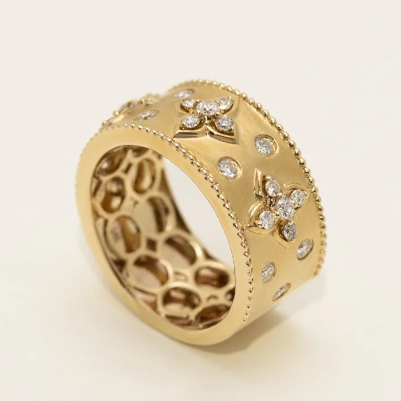 Diamond Flower Fashion Ring in 14kt Yellow Gold (1/2ct tw)