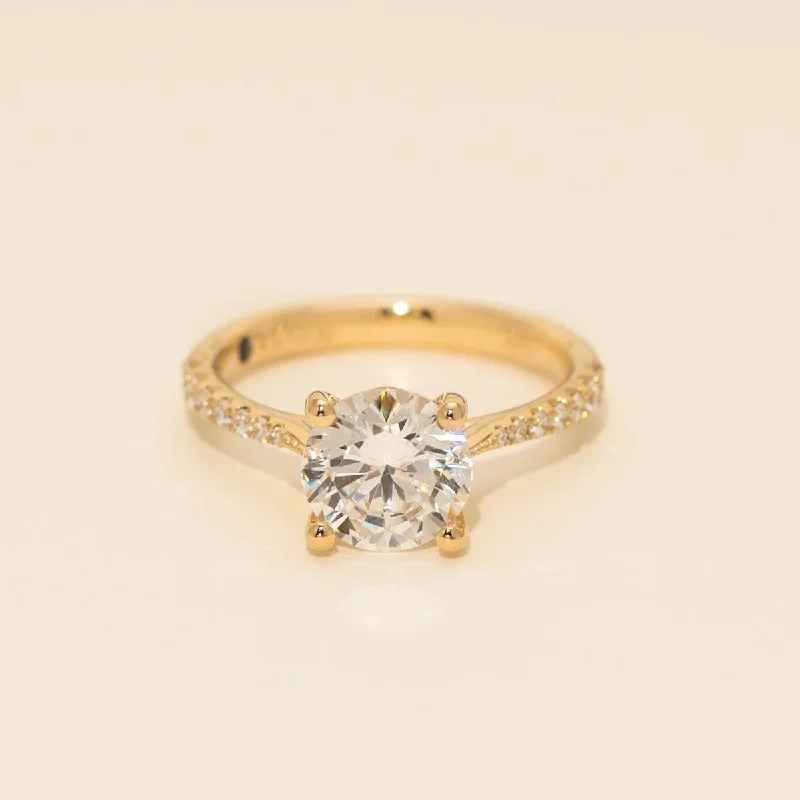 Fana Classic Diamond Engagement Ring Setting in 14kt Yellow Gold (1/2ct tw)