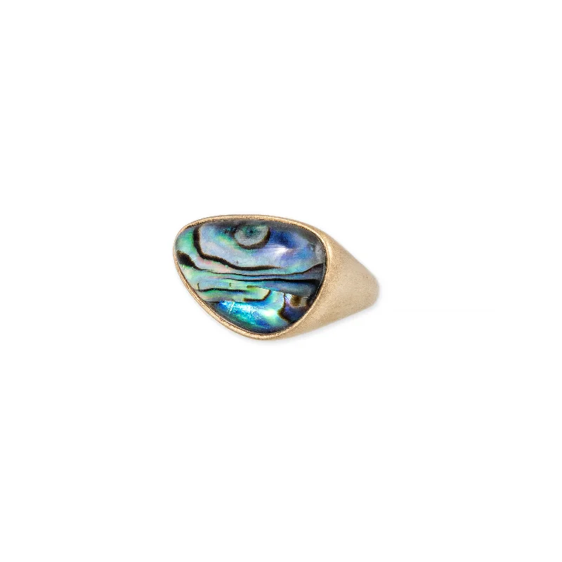 FREEFORM ABALONE RING