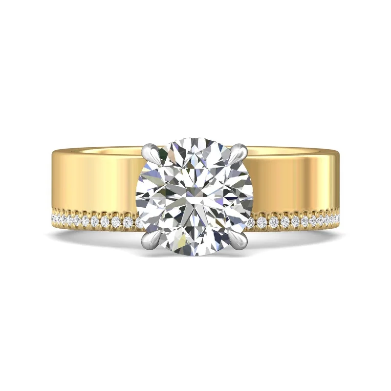 Martin Flyer Diamond Engagement Ring Setting in 14kt Yellow Gold (1/7ct tw)