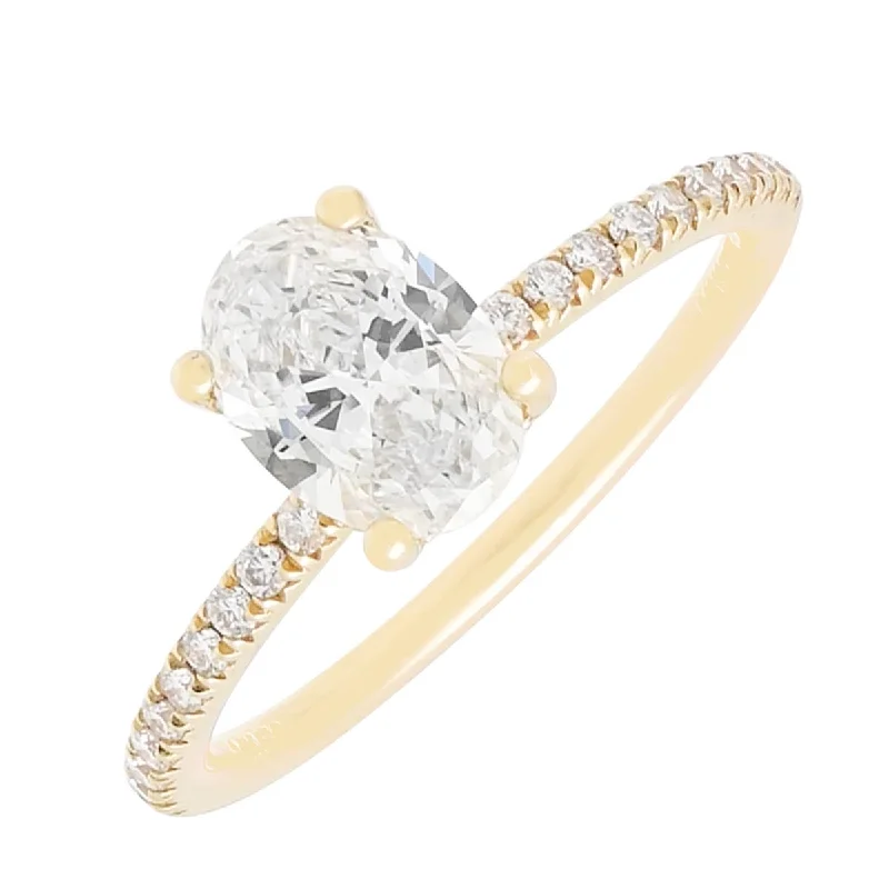 Oval Diamond Engagement Ring in 14kt Yellow Gold (1 1/4ct tw)