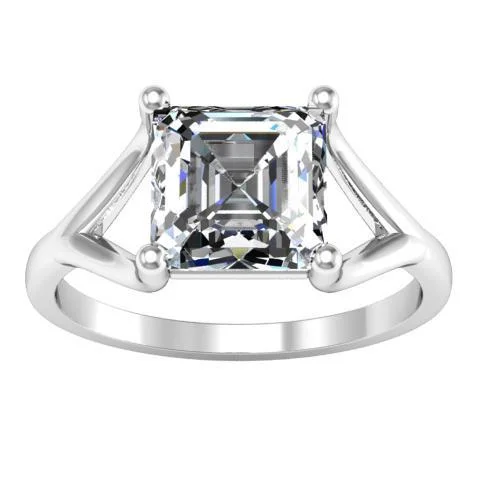 Split Shank Solitaire Engagement Ring