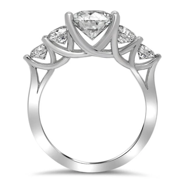 Tapered Trellis Five Stone Engagement Ring