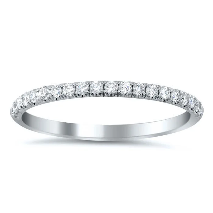 U-Pave Wedding Ring with Diamonds